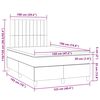 vidaXL Boxspring met matras en LED stof donkergrijs 120x190 cm