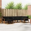 vidaXL Buiten bankenset 18 pcs Natuurlijk en Zwart Massief Acaciahout