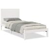 vidaXL Bedframe extra lang zonder matras massief hout wit 90x220 cm