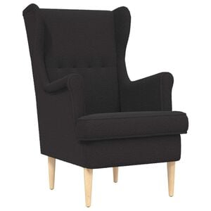 vidaXL Fauteuil Zwart Boucl&eacute;