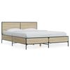 vidaXL Bedframe bewerkt hout metaal sonoma eikenkleurig 140x200 cm