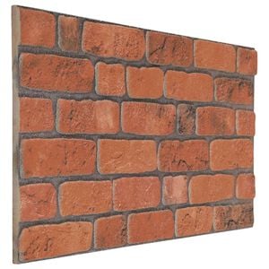vidaXL Wandpanelen 10 st 100 x 50 cm Terracotta EPS-schuim
