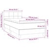 vidaXL Boxspring met matras stof donkergrijs 90x190 cm