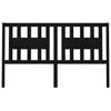 vidaXL Hoofdbord 141x4x100 cm massief grenenhout zwart