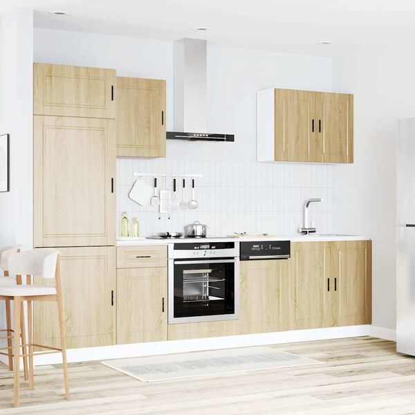 vidaXL 7-delige Keukenkastenset Porto bewerkt hout sonoma eikenkleur