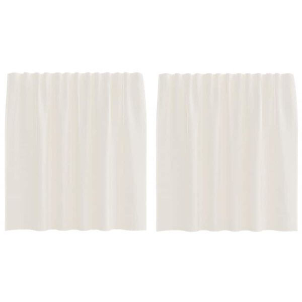 vidaXL Gordijnen voile met roedezakken 2 st cr&egrave;mekleurig