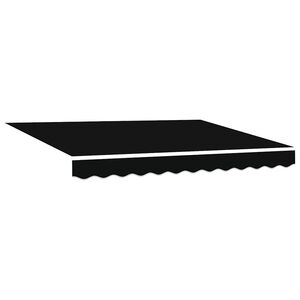 vidaXL Vervangingsdoek voor zonnescherm Zwart 280 x 245 cm Polyester