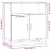 vidaXL Dressoir 68x35x76 cm bewerkt hout gerookt eikenkleurig