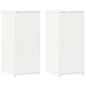 vidaXL Schoenenkasten 2 st 32x35x70 cm bewerkt hout wit