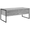 vidaXL Salontafel met lade Grijs Sonoma 100 x 46 x 40 cm Bewerkt hout