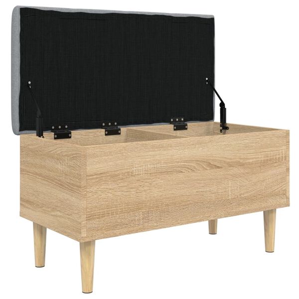 vidaXL Opbergbankje 82x42x46 cm bewerkt hout sonoma eikenkleurig