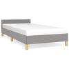 vidaXL Bedframe zonder matras 100x200 cm stof lichtgrijs
