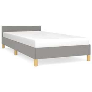 vidaXL Bedframe zonder matras 100x200 cm stof lichtgrijs
