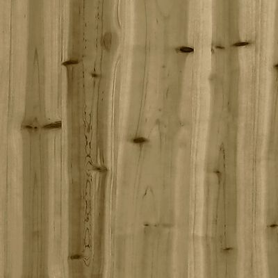 vidaXL Tuinbank met armleuning en klaptafel geïmpregneerd grenenhout