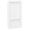 vidaXL Douchenis met 2 vakken 41x69x9 cm hoogglans wit