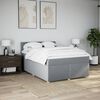 vidaXL Boxspring met matras stof lichtgrijs 160x200 cm