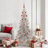 vidaXL Kerstboom met 300 LED met standaard Zilver 180 cm PET