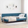 vidaXL Hoekbedframe met hoofdeinde Blauw 90 x 200 cm Fluweel