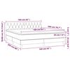vidaXL Boxspring met matras stof donkergrijs 160x200 cm