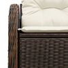 vidaXL Tuinbank met kussen Bruin 121 x 62 x 69cm poly rattan