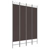 vidaXL Kamerscherm met 4 panelen 160x220 cm stof bruin