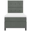 vidaXL Boxspring bed met hoofdeinde Donkergrijs 80 x 200 cm Stof