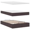 vidaXL Ottoman bed met matras en LED's 120x190 cm stof donkerbruin