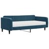 vidaXL Slaapbank met matras 100x200 cm fluweel blauw
