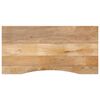 vidaXL Bureaublad met ronding 120x60x2,5 cm massief ruw mangohout