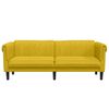 vidaXL Driezitsbank fluweel geel