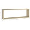 vidaXL Wandschappen kubus 4 st 80x15x26,5 cm bewerkt hout sonoma eiken