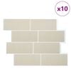 vidaXL Subway Tegel 10 pcs Beige 29.4 x 21.4 cm Polyurethaan en PET