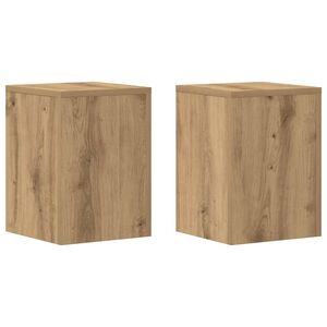 vidaXL Plantenstandaards 2 st 25x25x35 cm hout artisanaal eiken
