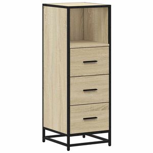 vidaXL Badkamerkast 35x37,5x100 cm bewerkt hout sonoma eikenkleurig