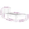 vidaXL Bedframe massief hout wit 100x200 cm