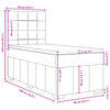 vidaXL Boxspring met matras stof donkergrijs 90x190 cm
