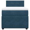 vidaXL Boxspring met matras fluweel blauw 80x200 cm