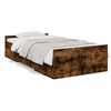 vidaXL Bedframe met lades bewerkt hout gerookt eikenkleurig 75x190 cm