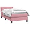 vidaXL Boxspring met matras fluweel roze 100x220 cm