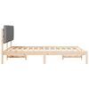vidaXL Bedframe met Gevoerd Hoofdgedeelte Lichtgrijs 135 x 190 cm