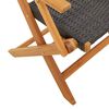 vidaXL Tuinstoelen 6 st inklapbaar poly rattan en massief hout zwart