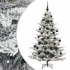 vidaXL Kunstkerstboom met kerstbal 150 cm 150 LED's Warmwit PE & PVC