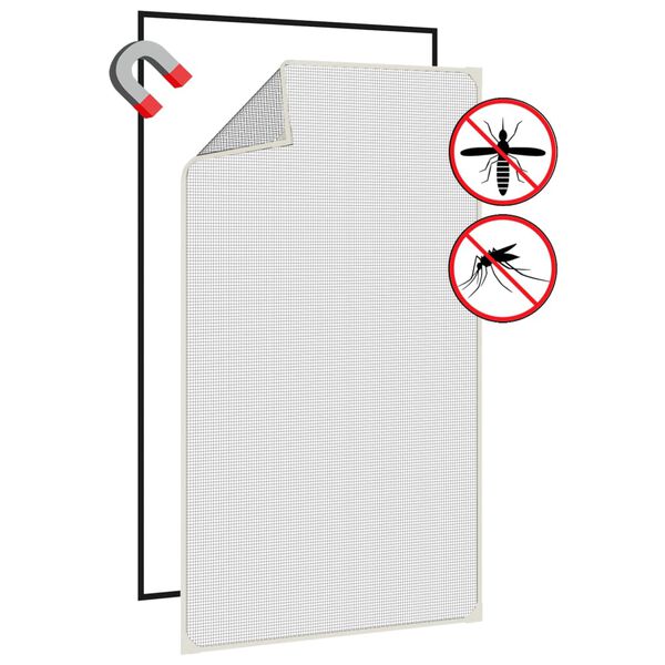 vidaXL Insectenhor voor ramen magnetisch 80x140 cm wit