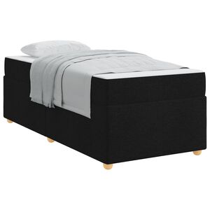 vidaXL Bedframe met matras Zwart 90 x 200 cm Stof