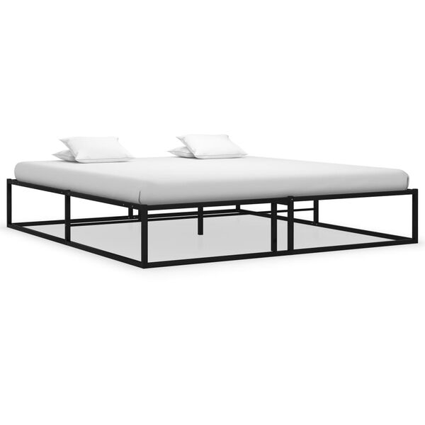 vidaXL Bedframe metaal zwart 160x200 cm
