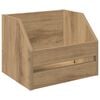vidaXL Vinyl Album Doos Artisanaal eiken 38 x 30 x 29 cm Bewerkt hout