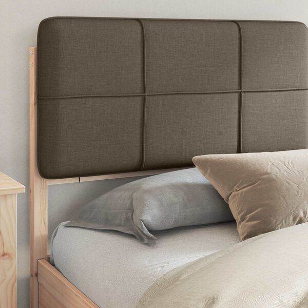 vidaXL Bedframe met Gevoerd Hoofdgedeelte Taupe 200 x 200 cm