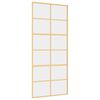 vidaXL Schuifdeur 90x205 cm helder ESG-glas en aluminium goudkleurig