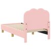 vidaXL Peuterbedframe met hoofdbord Roze 70 x 140 cm Schapenstof