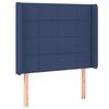 vidaXL Boxspring met matras en LED stof blauw 90x200 cm